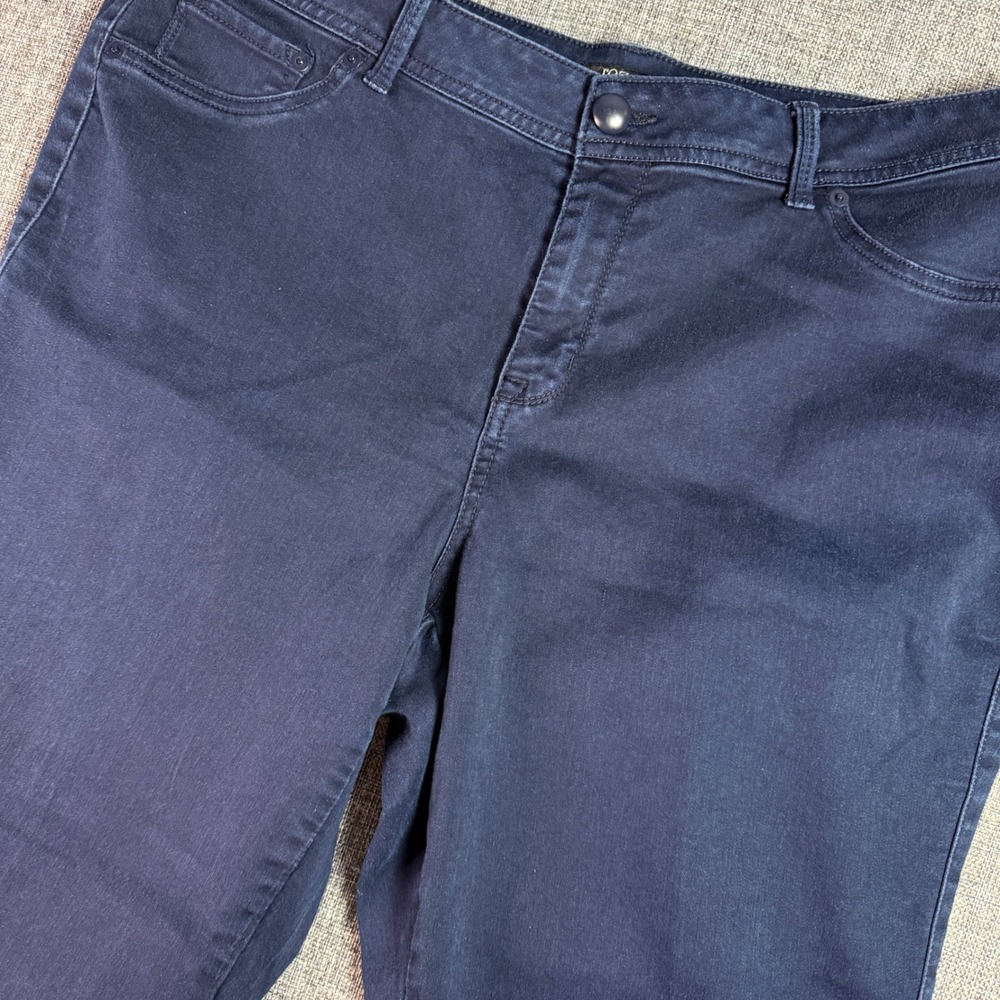 Women Roz & Ali Jeans | Size 20 Short | Dark Blue Straight Leg Stretch Denim